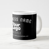 Grande Tasse Télécharger le logo Retro-Modern noir & blanc (mod (Devant droit)