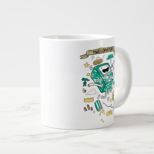 Grande Tasse Temps d'aventure | Croquis BMO "Awesomatude" (Devant droit)