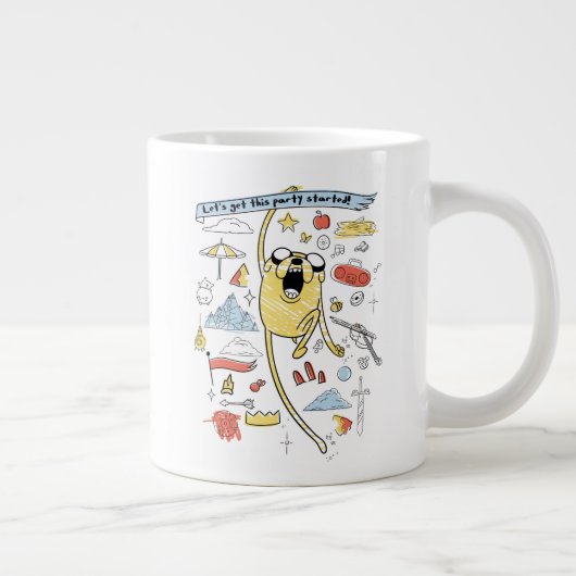 Grande Tasse Temps d'aventure | Croquis "Party" Jake (Droite)
