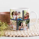 Grande Tasse Tendance 8 photo Masonry Grille Gris Photo<br><div class="desc">Gray Giant Photo Mug - customisé avec 8 de vos photos. Ce collage photo de style maçonnerie branché comprend des formats de paysage et de portrait pour vous donner beaucoup de choix pour le placement. Le modèle photo est mis en place pour que vous puissiez ajouter 8 de vos photos...</div>