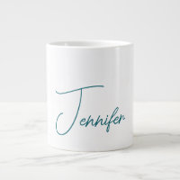 Tendance sarcelle foncée Moderne Minimaliste Nom é