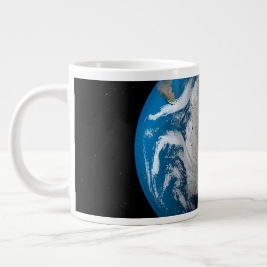 Grande Tasse Terre Pleine Montrant Des Nuages Simulés Sur L'Ant (Gauche)