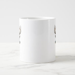 Grande Tasse Tête de cerf cybernétique métallique Art mural tro
