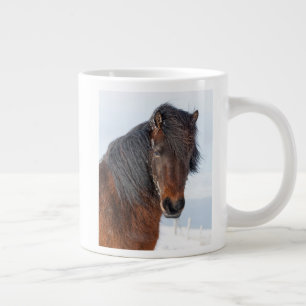 Grande Tasse Tête royale d'un cheval islandais