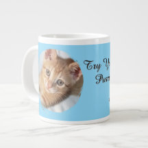 Texte de photo de chat bleu remplaçable drôle pour
