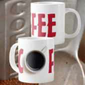 Grande Tasse Texte du CAFÉ