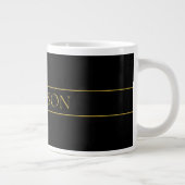 Grande Tasse Texte et lignes Gold personnalisables (Droite)