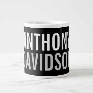 Grande Tasse Texte moderne moderne en noir gras
