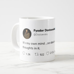 Grande Tasse texte moderne tendance blanc citation tendance