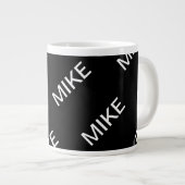 Grande Tasse Texte personnalisable | Bold Modern Black & White (Devant droit)