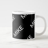 Grande Tasse Texte personnalisable | Bold Modern Black & White (Droite)