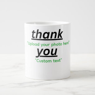 Grande Tasse Texte personnalisé & Importez votre photo Personna