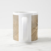 Grande Tasse Texture d'art fractal abstrait de tons terrestres (Dos)