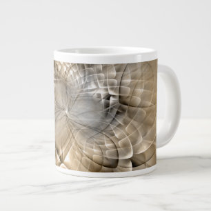 Grande Tasse Texture d'art fractal abstrait de tons terrestres