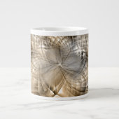 Grande Tasse Texture d'art fractal abstrait de tons terrestres (Devant)