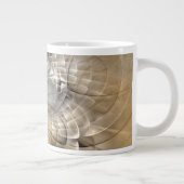 Grande Tasse Texture d'art fractal abstrait de tons terrestres (Droite)