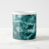Grande Tasse Texture de marbre vert foncé (Devant)