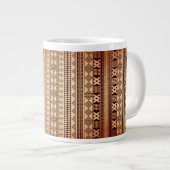 Grande Tasse Texture ethnique Brown (Devant droit)