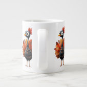 Grande Tasse Thanksgiving Thème avec dinde (Dos)