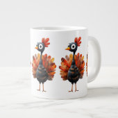Grande Tasse Thanksgiving Thème avec dinde (Devant droit)