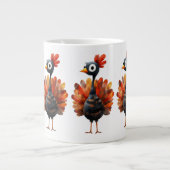 Grande Tasse Thanksgiving Thème avec dinde (Devant)