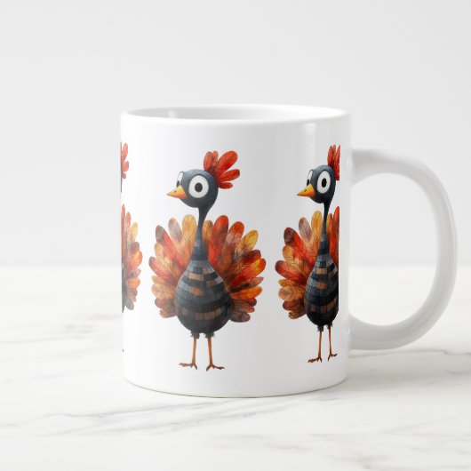 Grande Tasse Thanksgiving Thème avec dinde (Droite)