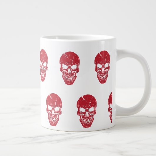 Grande Tasse Thème Crâne Rouge (Droite)