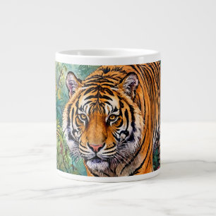 Grande Tasse Tigre du Bengale Bambou Vibrant Jungle