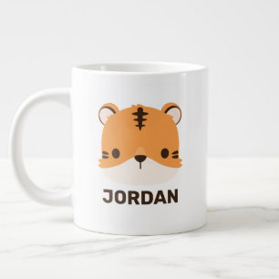 Grande Tasse Tigre mignon avec nom personnalisé