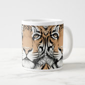 Grande Tasse Tigre qui fixe, visage de tigre (Devant droit)