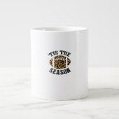 Grande Tasse Tis The Season Leopard Football Season Game Day (Devant)