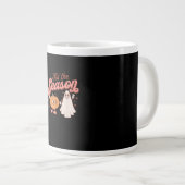 Grande Tasse Tis The Season Pumpkin Boo 60s 70s Halloween Costu (Devant droit)