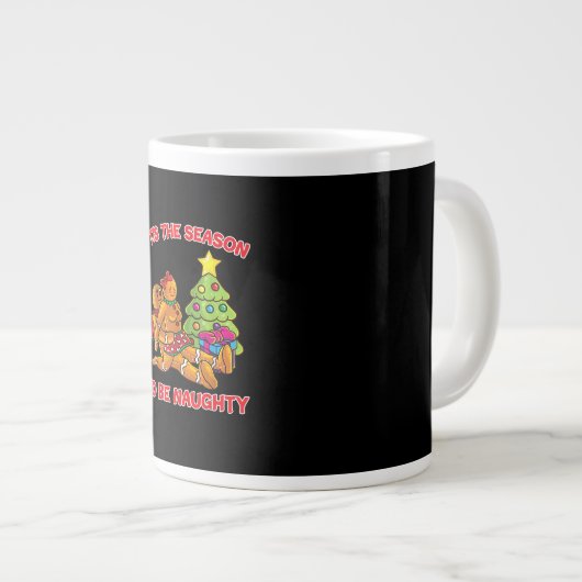 Grande Tasse Tis The Season To Naughty Gingerbread Man Couple (Devant droit)