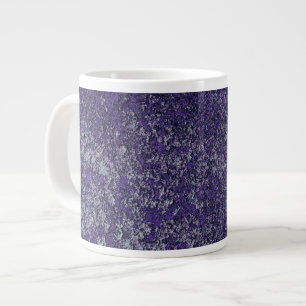 Grande Tasse Tissu métallique rouillé foncé Royal violet Abstra
