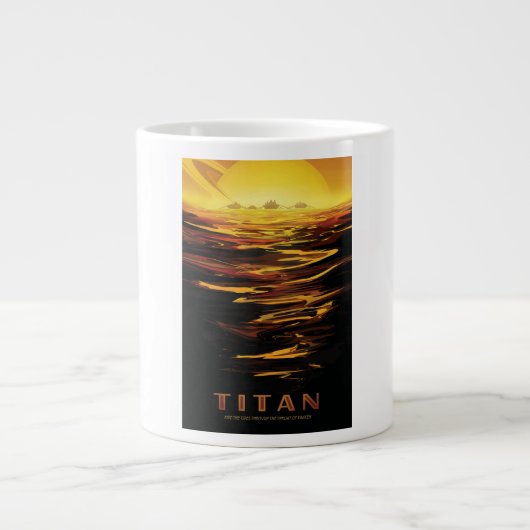 Grande Tasse Titan la plus grande lune de la planète Saturne (Devant)