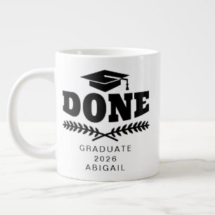 Grande Tasse Titulaire d'un diplôme en typographie noire 2021 M
