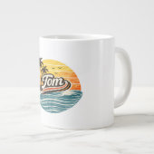 Grande Tasse Tom Retro Sunset Name Design (Devant droit)