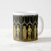 Grande Tasse Tombeau médiéval en laiton Rubbing Chevalier, Dame (Devant droit)