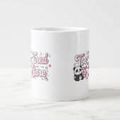Grande Tasse "Too Tired To Care" Panda - Cute & Relatable (Devant)