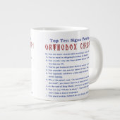 Grande Tasse Top Dix Signes Vous êtes un chrétien orthodoxe (Devant droit)