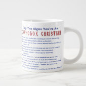 Grande Tasse Top Dix Signes Vous êtes un chrétien orthodoxe (Droite)