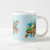 Grande Tasse Tortue à peinture mignonne (Droite)