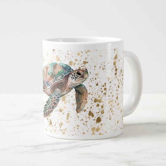 Grande Tasse Tortue de mer Gold Dream (Devant droit)