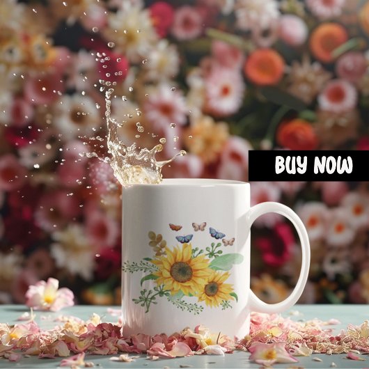 Grande Tasse tournesol printemps