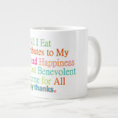 Grande Tasse Tout ce que je mange est (Devant droit)