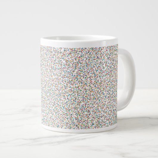 Grande Tasse Tout l'arc-en-ciel coloré points mouchetés (Devant droit)