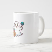 Grande Tasse Tracer ou traiter le fantôme mignon (Devant droit)