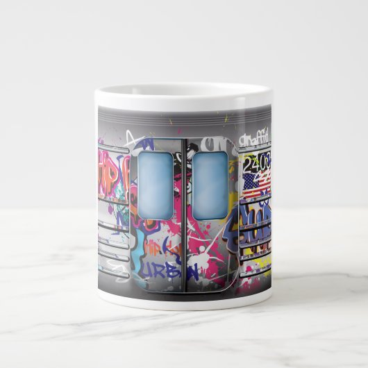Grande Tasse Train de métro graffité (Devant)