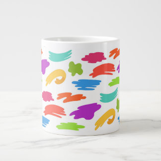 Grande Tasse Traits de peinture de dessin animé colorés