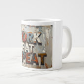 Grande Tasse Travail manger répéter (Devant droit)